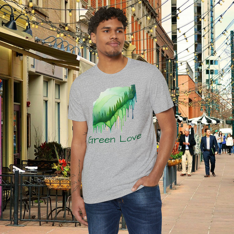 Eco-Friendly T-Shirt Green Love Protect the environment environmentally friendly