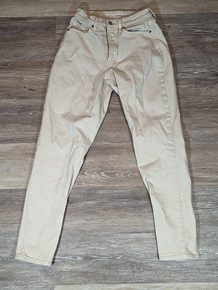 Old Navy Jeans Beige Women's Size 4 Tall High Rise Curvy O.G. Straight